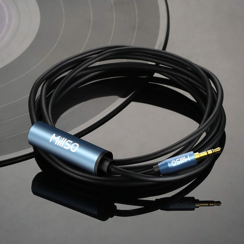 MillSO 1/4 to 3.5mm Headphone Adapter, 6.6 Feet TRS 6.35mm Female to 3.5mm Male 1/8 to 1/4 Stereo Audio Adapter for Guitar Amplifiers, Piano, Home Theater Devices, Phone, Laptop, Headphones - 6.6 Ft - Image 3